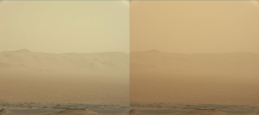 Burza piaskowa na Marsie